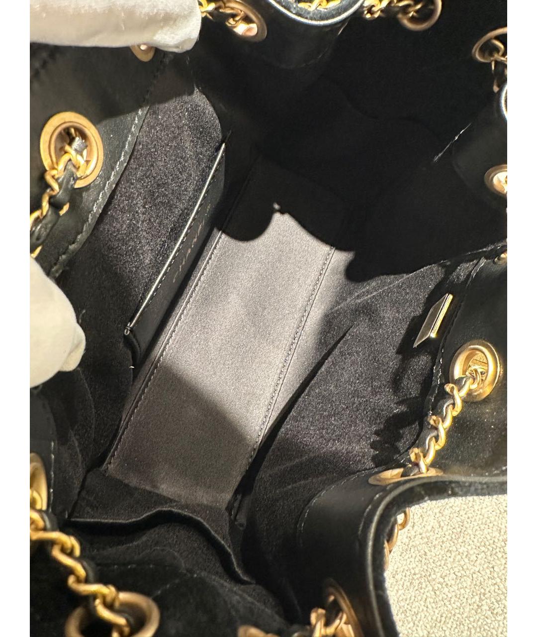 CHANEL Черная замшевая сумка через плечо, фото 7