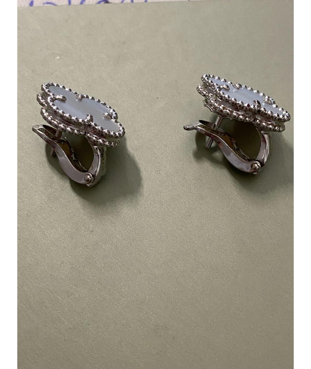 VAN CLEEF & ARPELS Серебряные серьги из белого золота, фото 5
