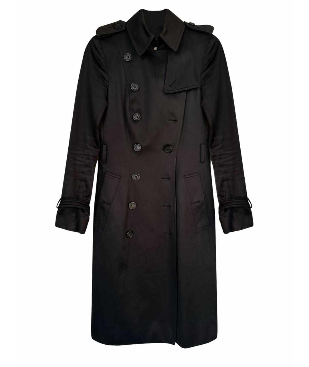 BURBERRY Черный хлопковый тренч/плащ, фото 1