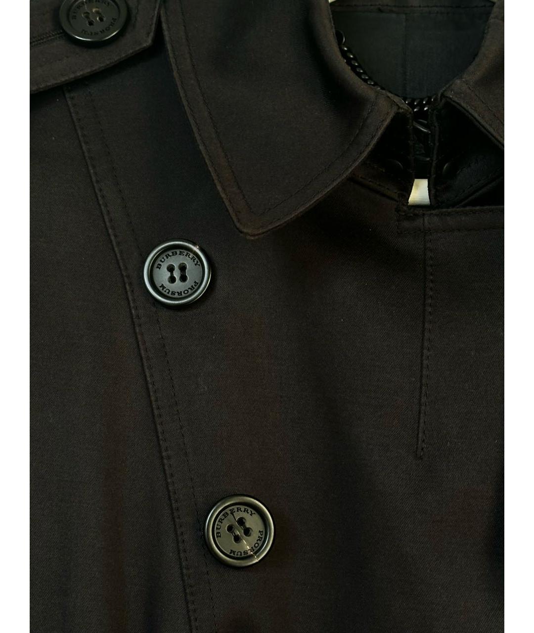 BURBERRY Черный хлопковый тренч/плащ, фото 6