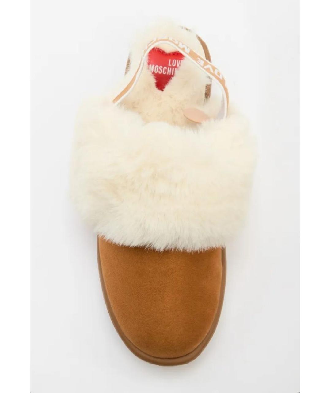 LOVE MOSCHINO Коричневые мюли, фото 2