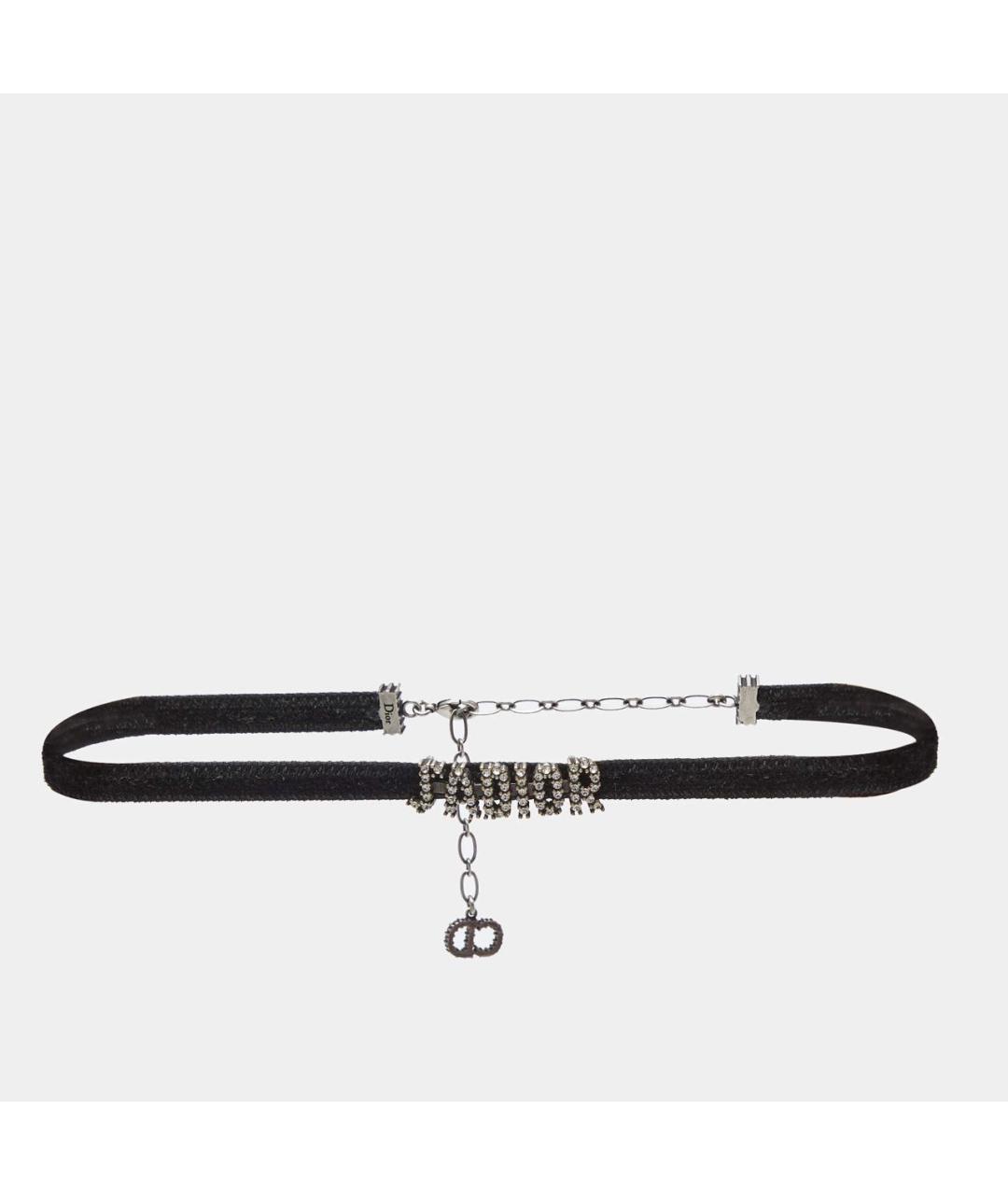 CHRISTIAN DIOR Черный металлический чокер, фото 5