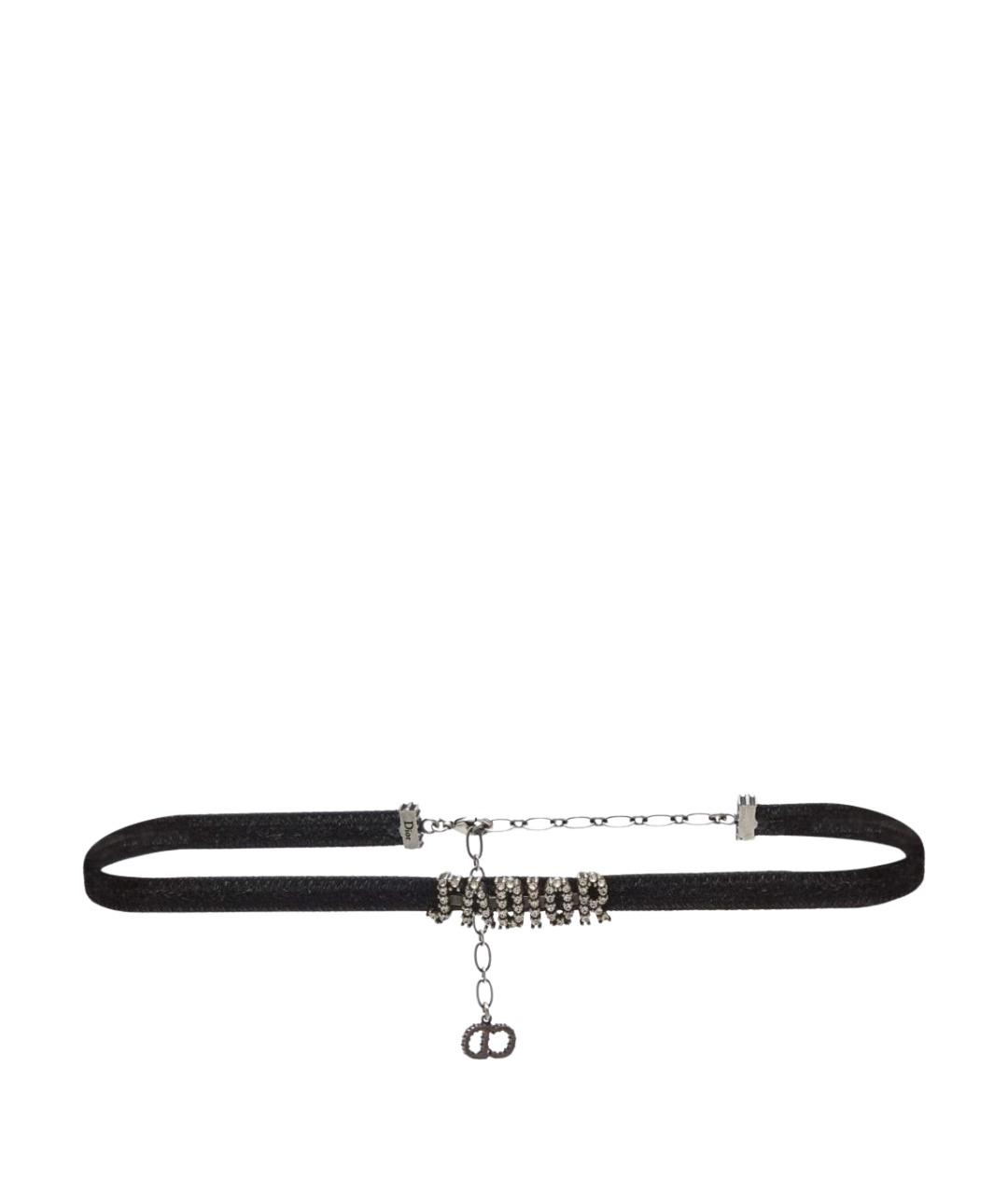 CHRISTIAN DIOR Черный металлический чокер, фото 1