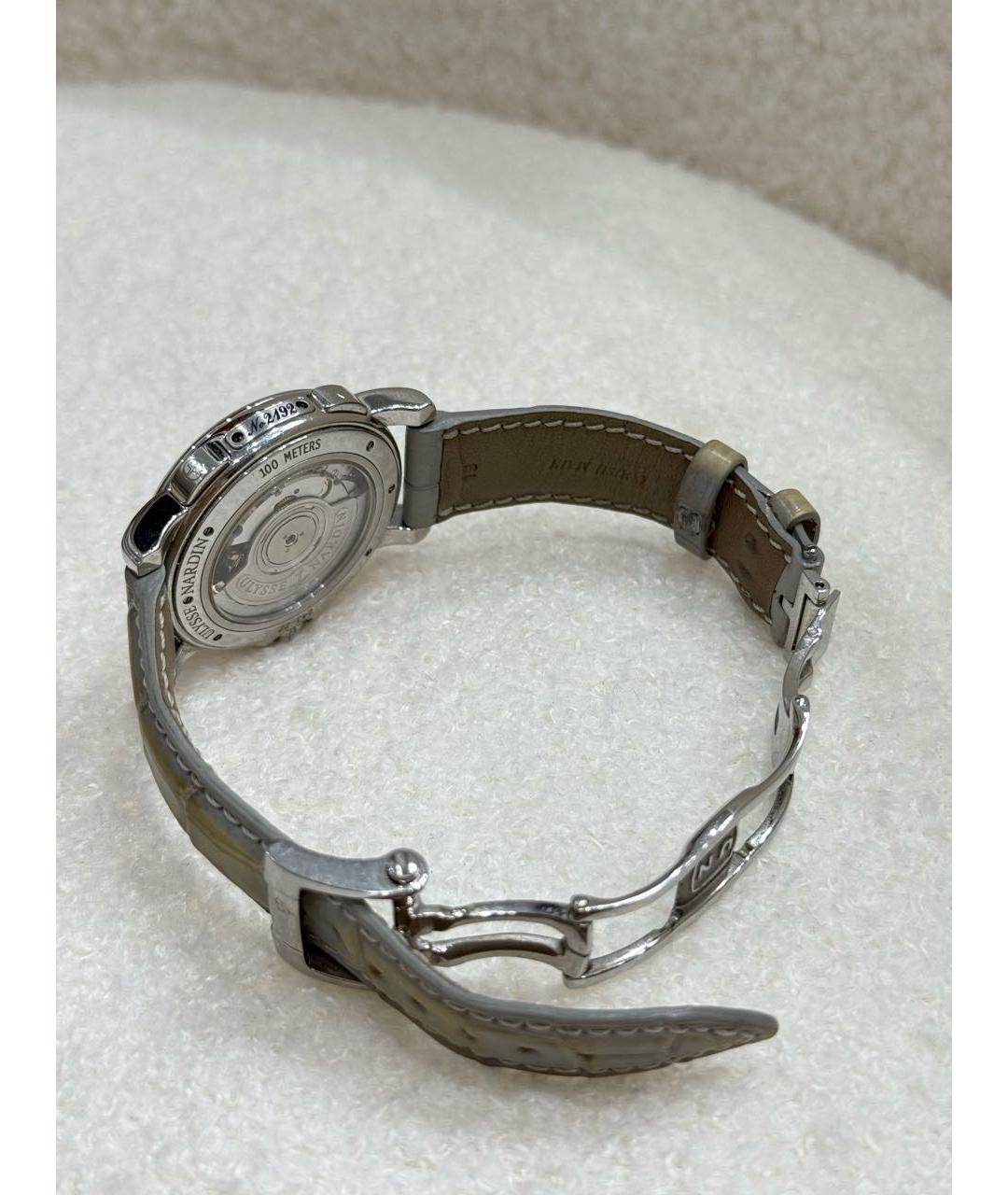 Ulysse Nardin Серые часы из экзотической кожи, фото 5