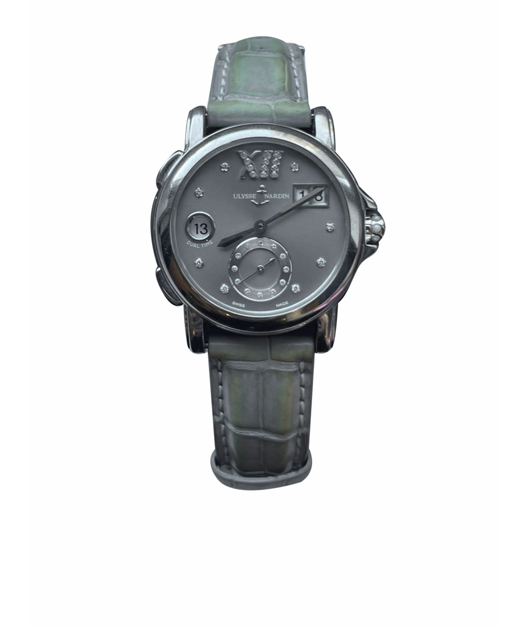 Ulysse Nardin Серые кожаные часы, фото 1