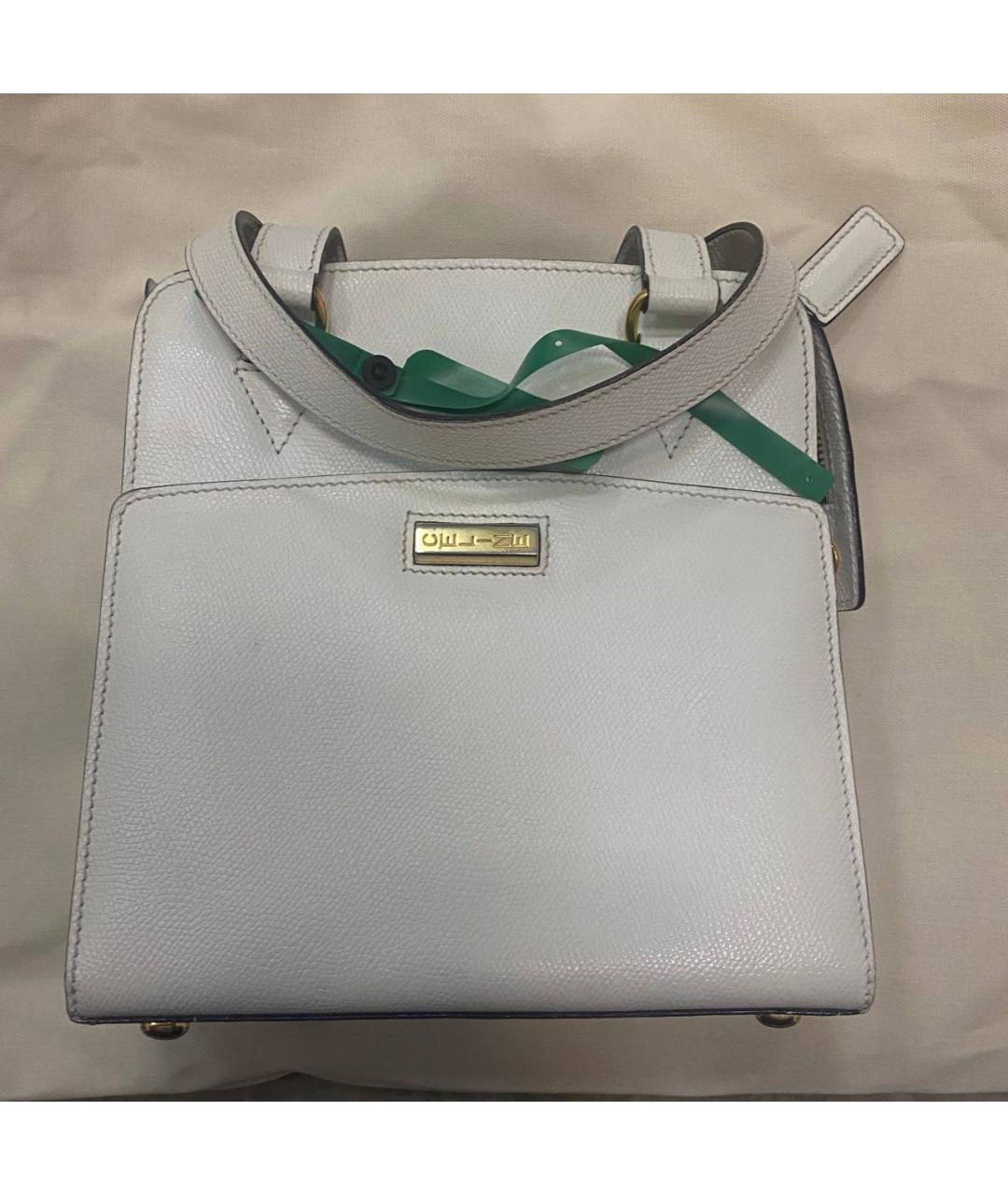 CELINE Белая кожаная сумка с короткими ручками, фото 3
