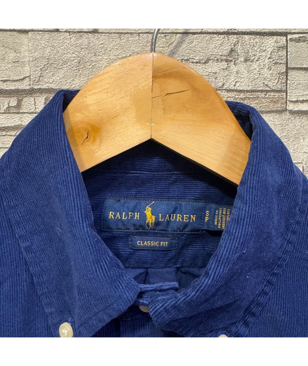 RALPH LAUREN Синяя хлопковая кэжуал рубашка, фото 3