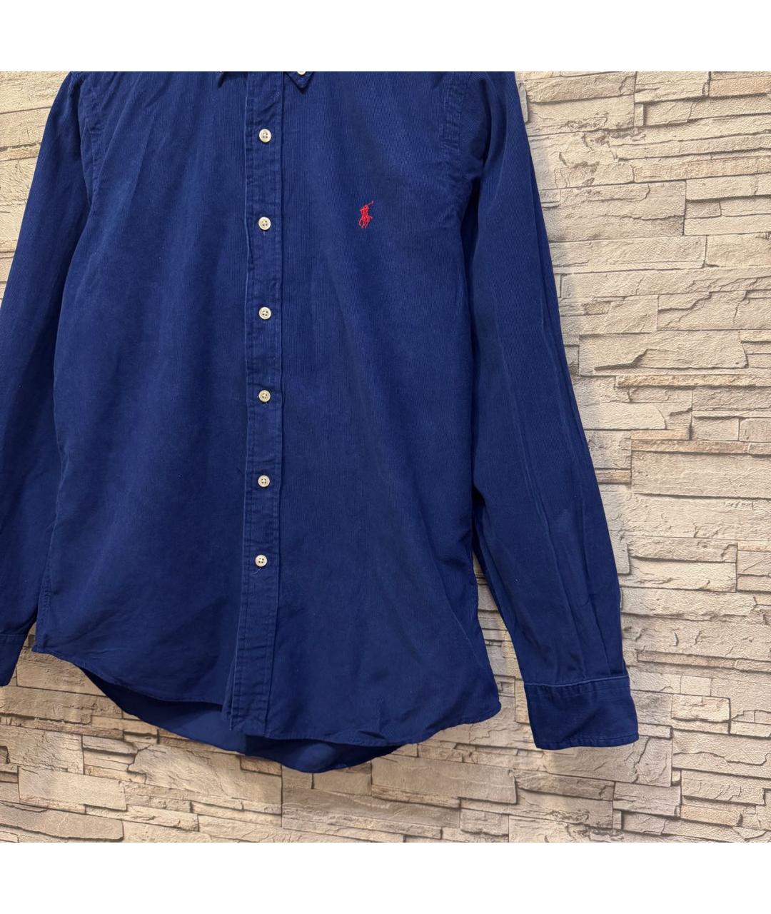 RALPH LAUREN Синяя хлопковая кэжуал рубашка, фото 5
