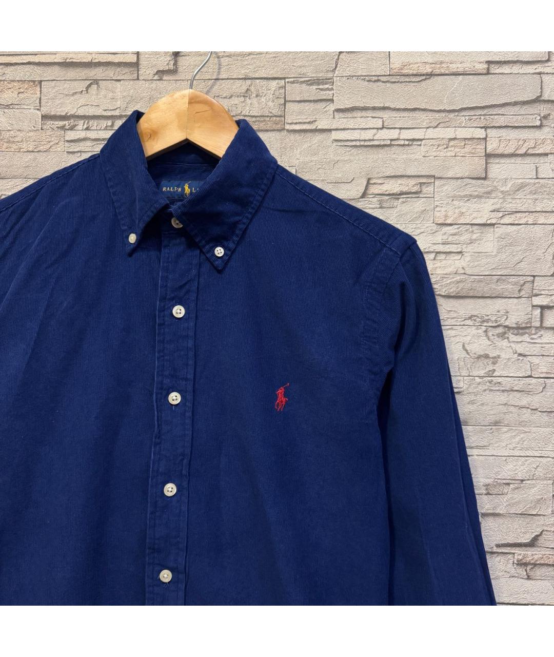 RALPH LAUREN Синяя хлопковая кэжуал рубашка, фото 6