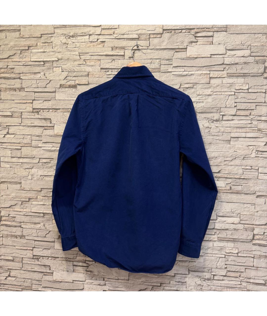 RALPH LAUREN Синяя хлопковая кэжуал рубашка, фото 2