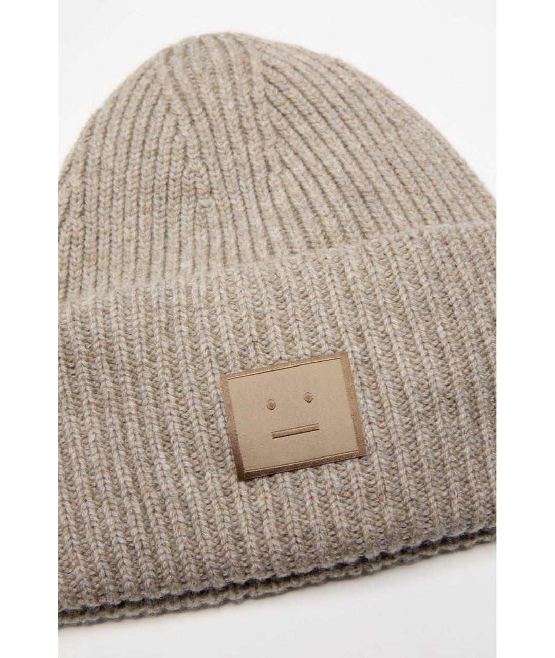 ACNE STUDIOS Бежевая шерстяная шапка, фото 3