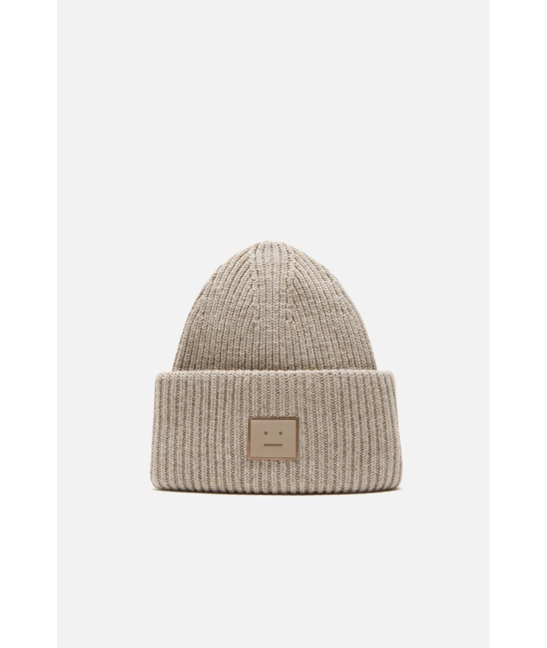 ACNE STUDIOS Бежевая шерстяная шапка, фото 4