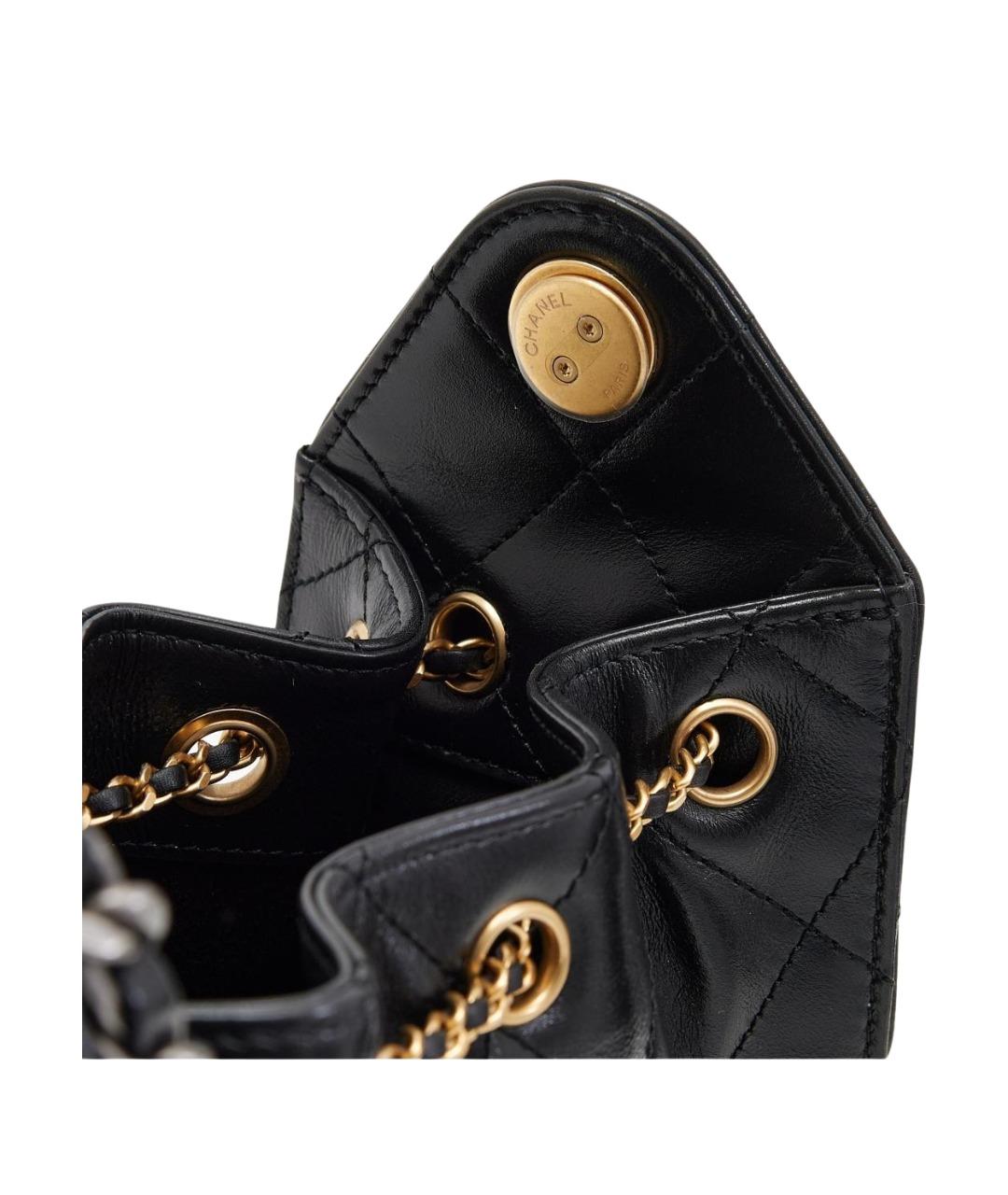 CHANEL Черная кожаная сумка через плечо, фото 5