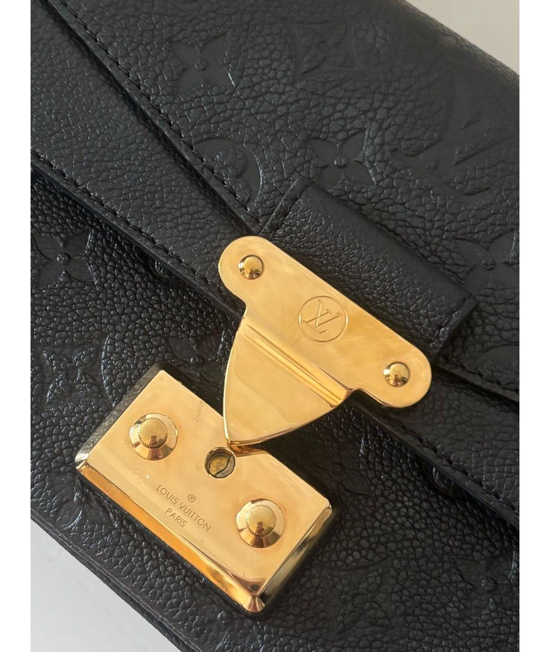 LOUIS VUITTON Черная кожаная сумка через плечо, фото 7