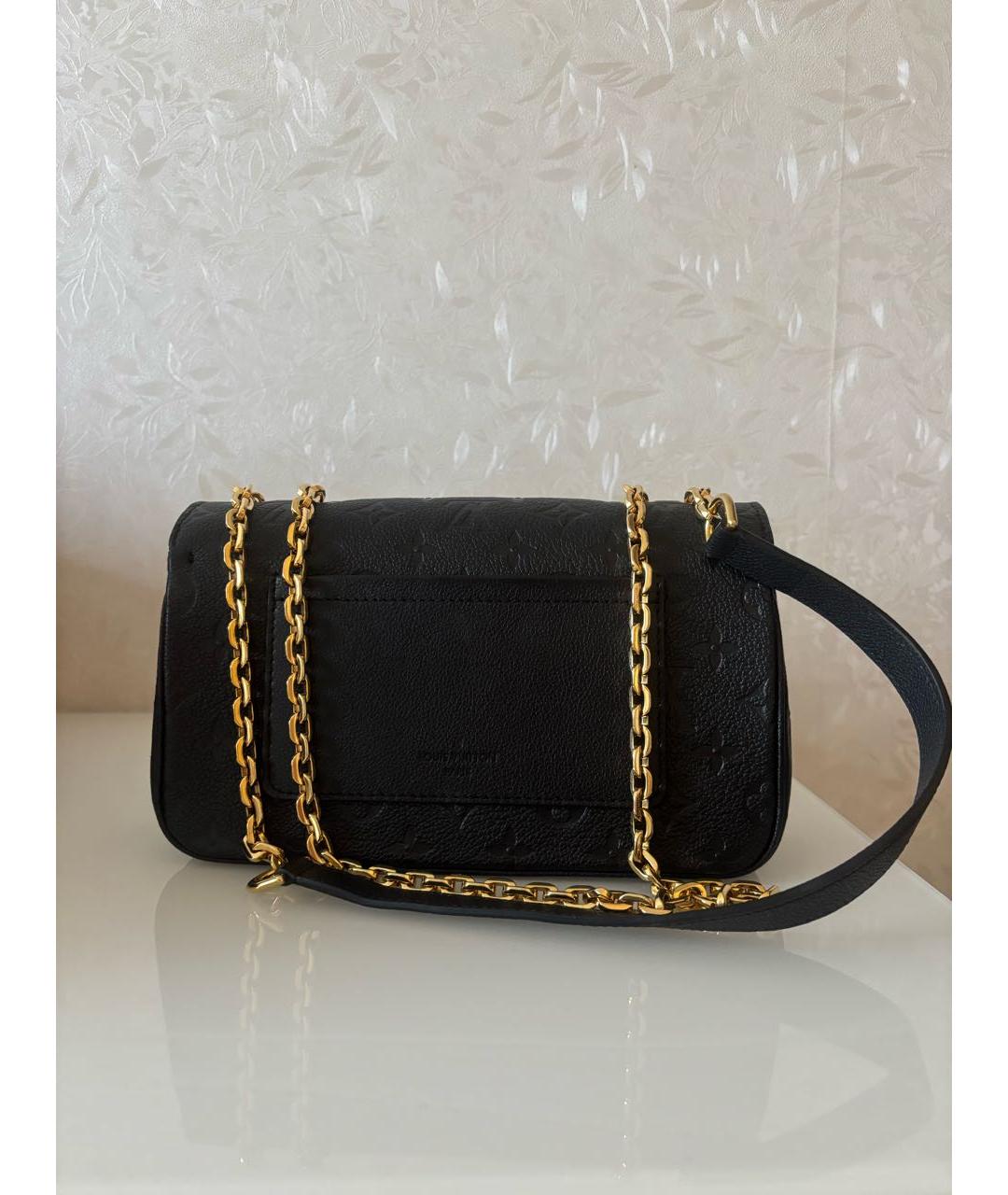 LOUIS VUITTON Черная кожаная сумка через плечо, фото 3