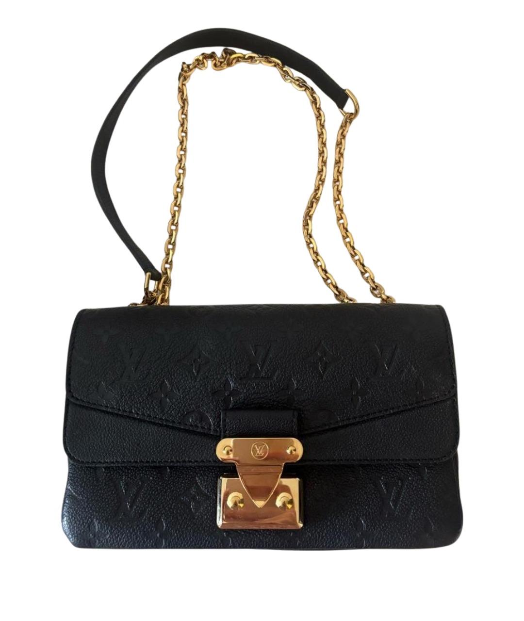 LOUIS VUITTON Черная кожаная сумка через плечо, фото 1