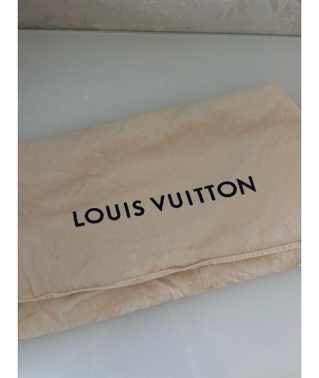 LOUIS VUITTON Черная кожаная сумка через плечо, фото 5