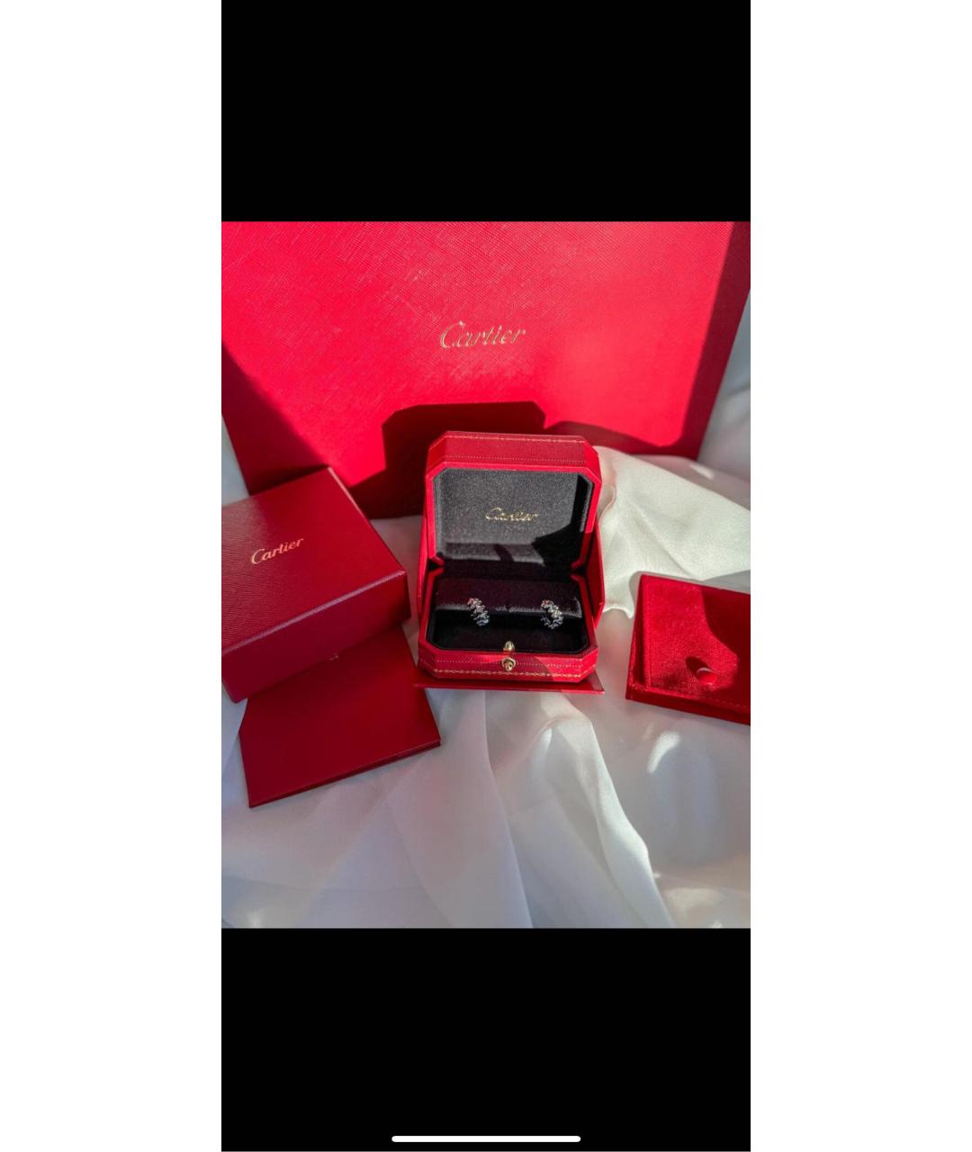 CARTIER Белые серьги из белого золота, фото 7