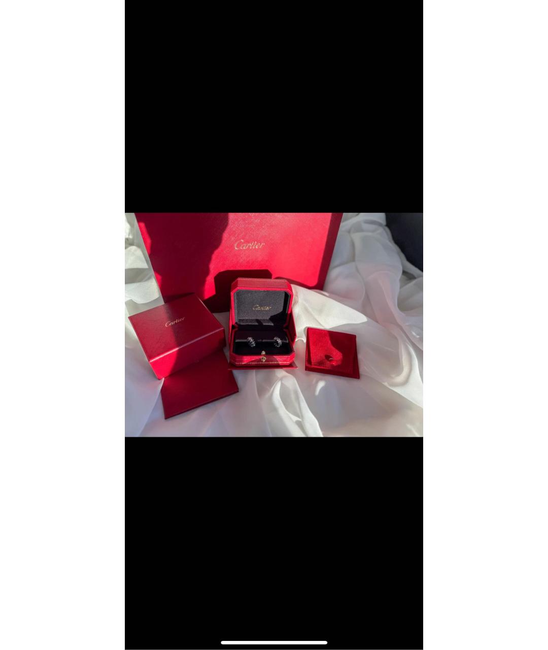 CARTIER Белые серьги из белого золота, фото 2