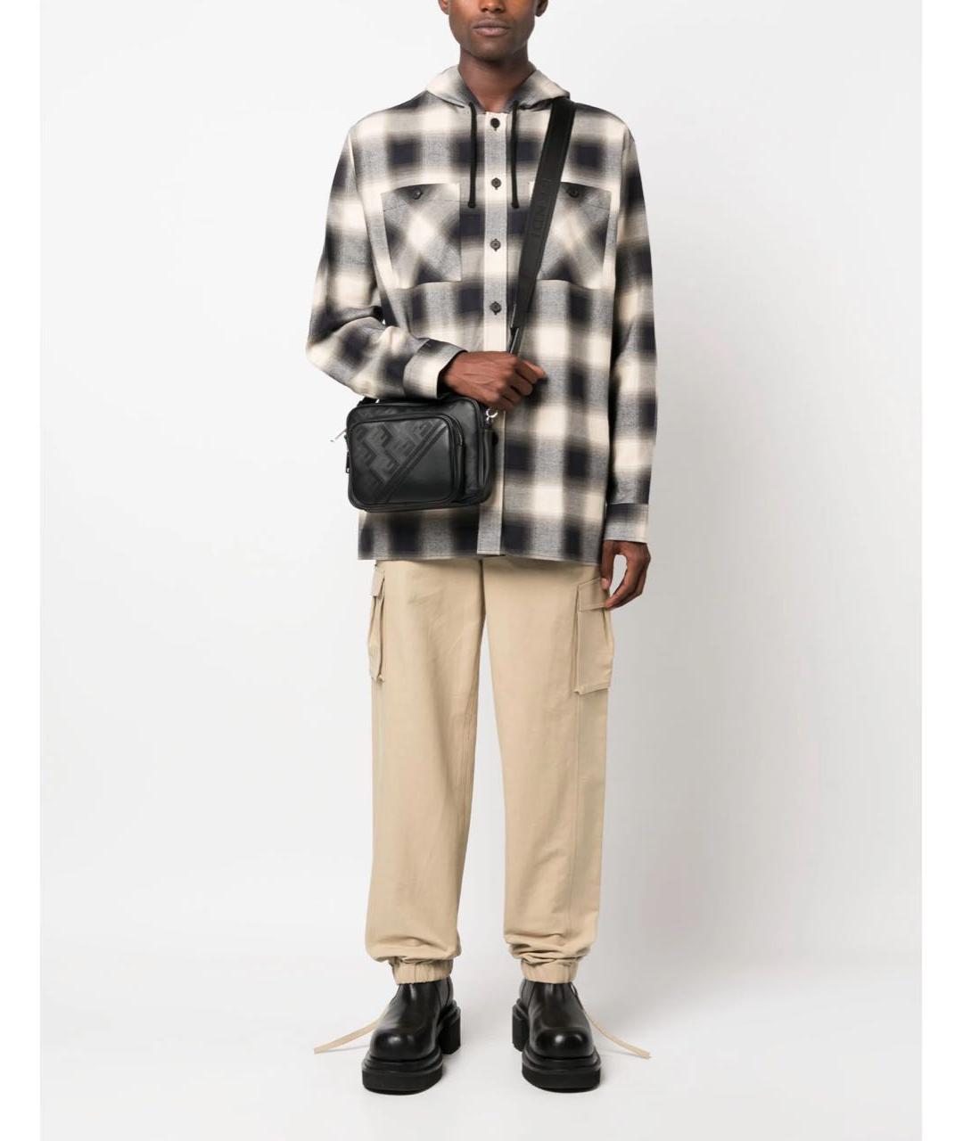 FENDI Черная кожаная сумка через плечо, фото 3