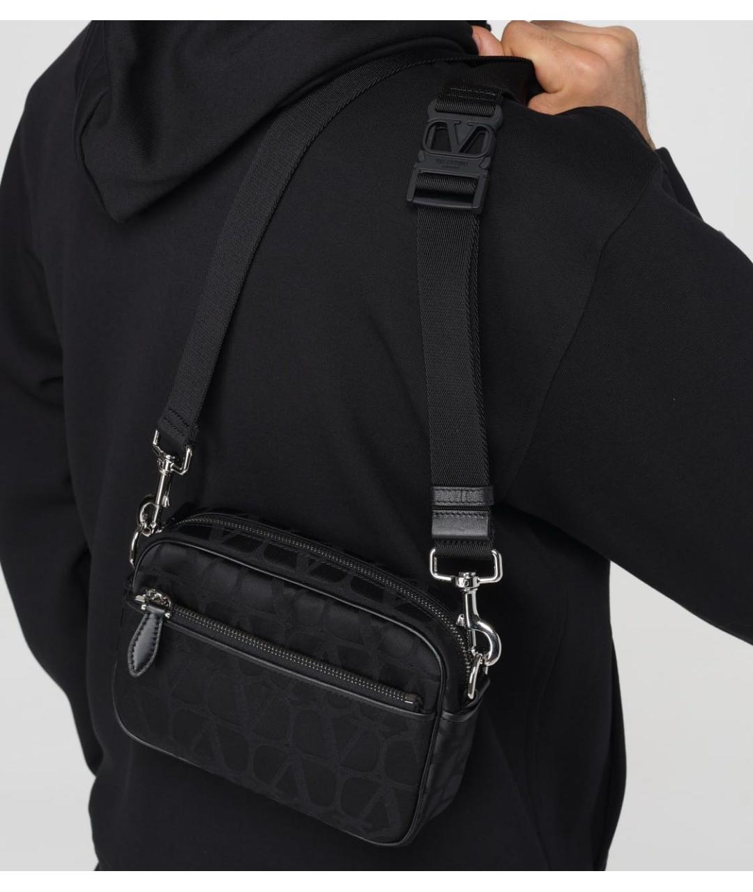 VALENTINO Черная сумка через плечо, фото 2