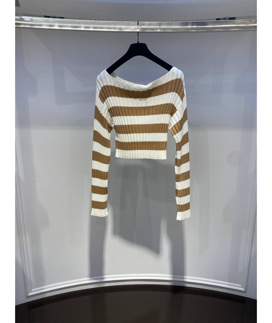 BALMAIN Бежевый вискозный джемпер / свитер, фото 2