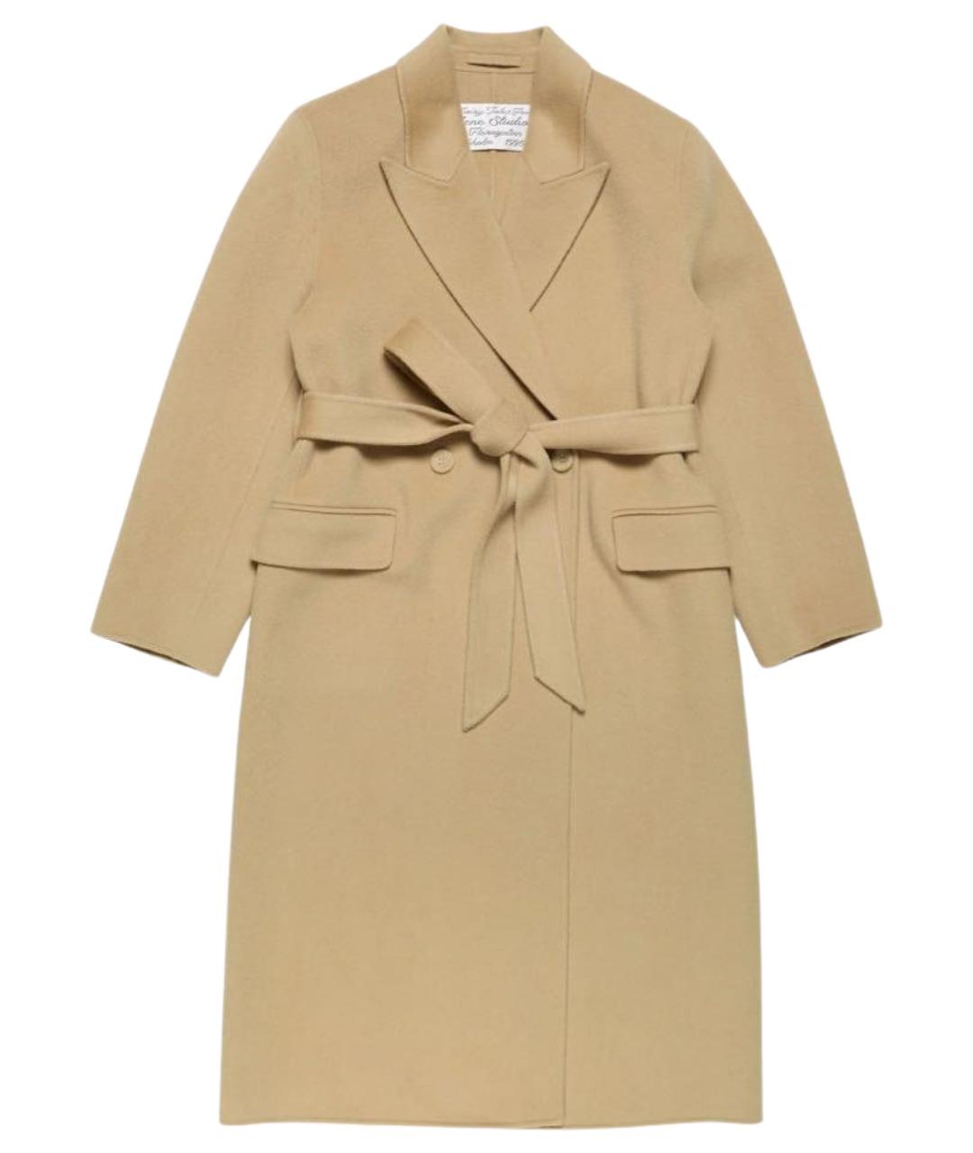 ACNE STUDIOS Бежевое шерстяное пальто, фото 1