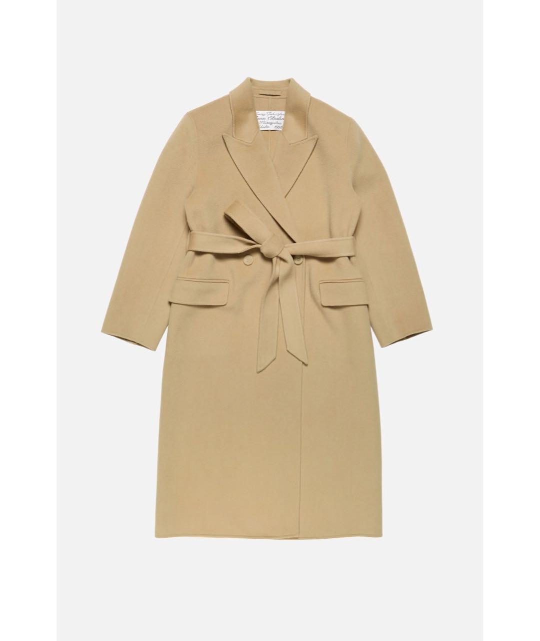 ACNE STUDIOS Бежевое шерстяное пальто, фото 6