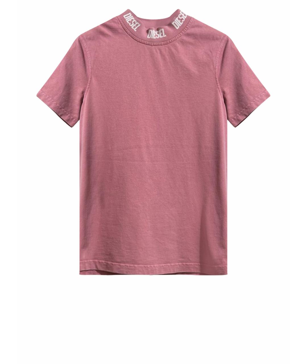 DIESEL Розовая хлопковая футболка, фото 1