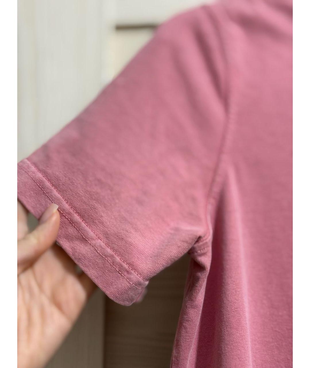 DIESEL Розовая хлопковая футболка, фото 4