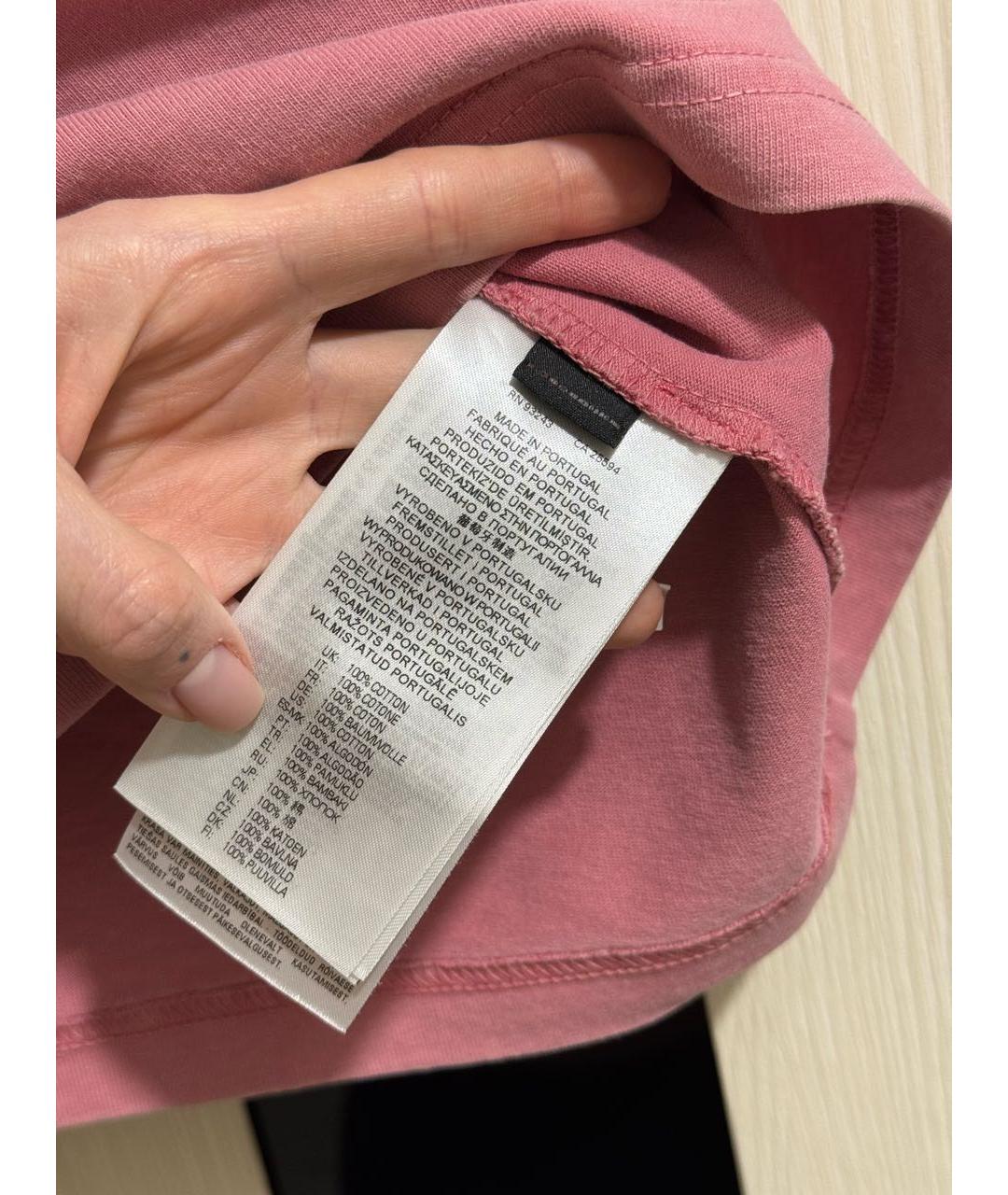 DIESEL Розовая хлопковая футболка, фото 6