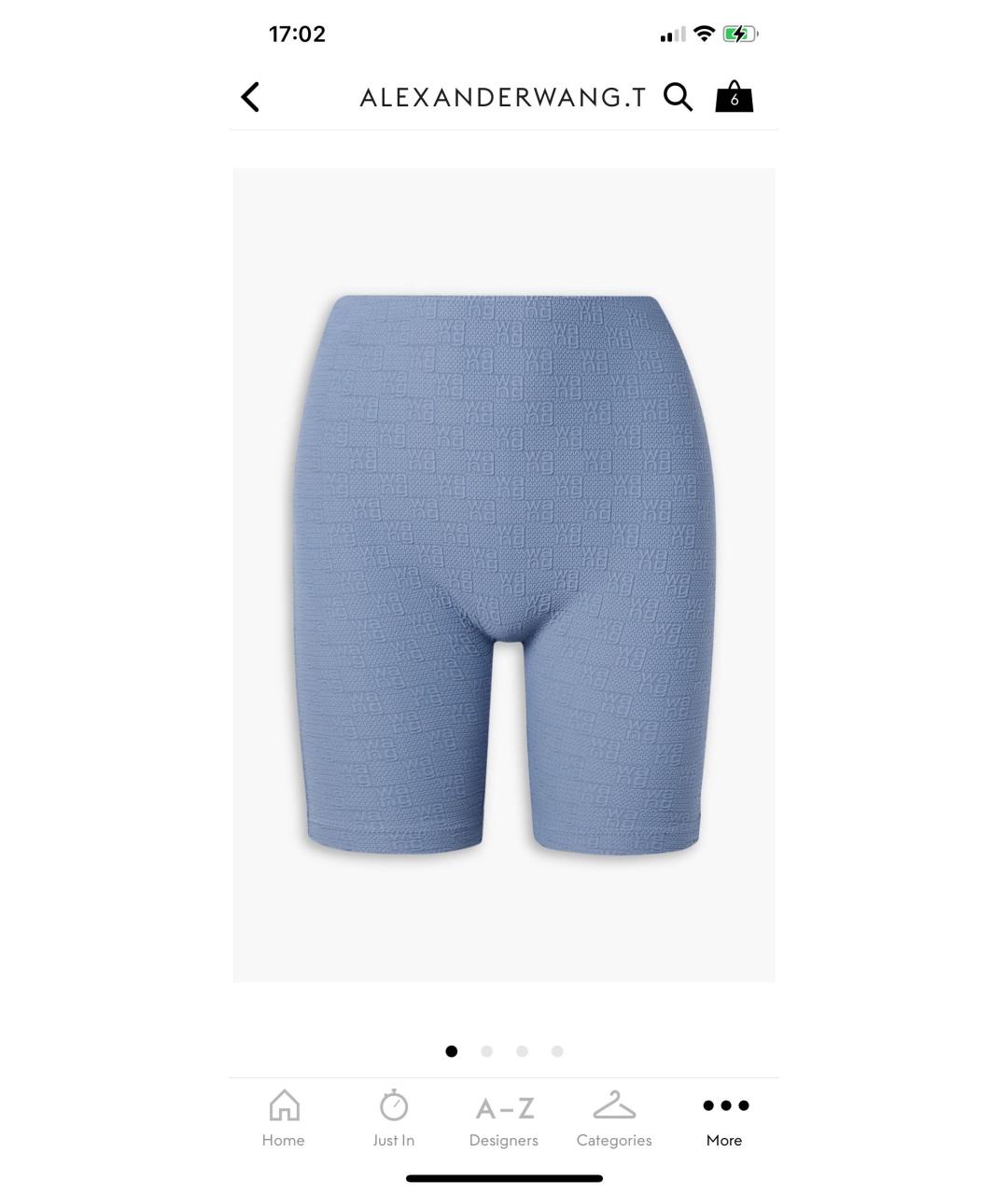 ALEXANDER WANG Голубые леггинсы и велосипедки, фото 4