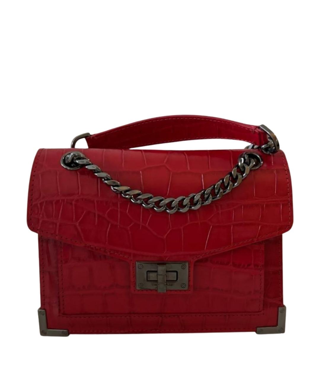 THE KOOPLES Красная кожаная сумка через плечо, фото 1