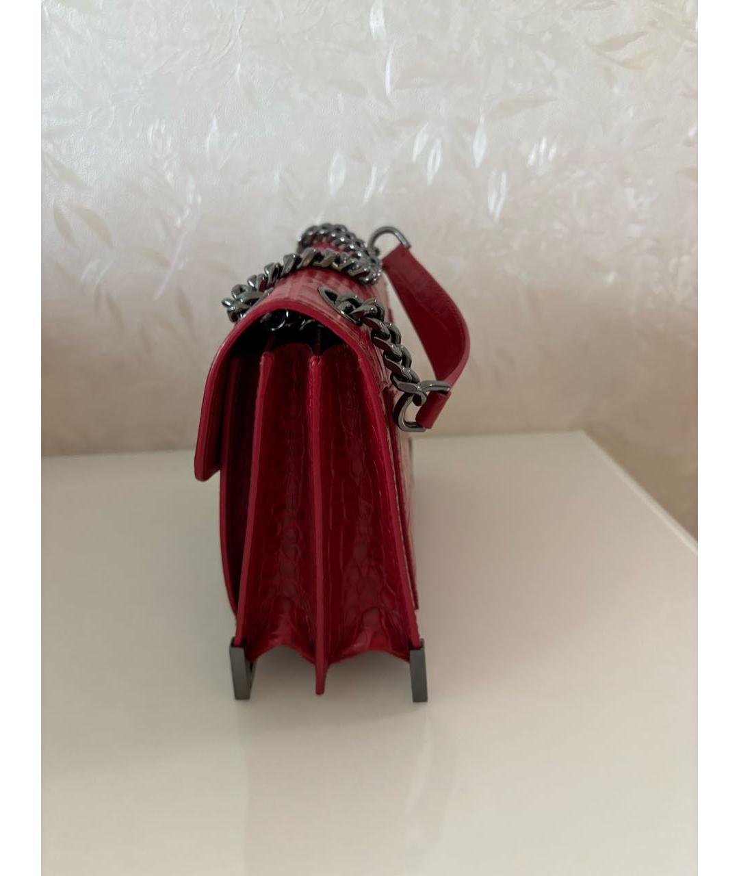 THE KOOPLES Красная кожаная сумка через плечо, фото 3