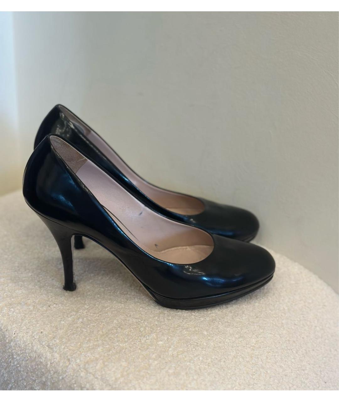 FERRAGAMO Черные туфли из лакированной кожи, фото 6