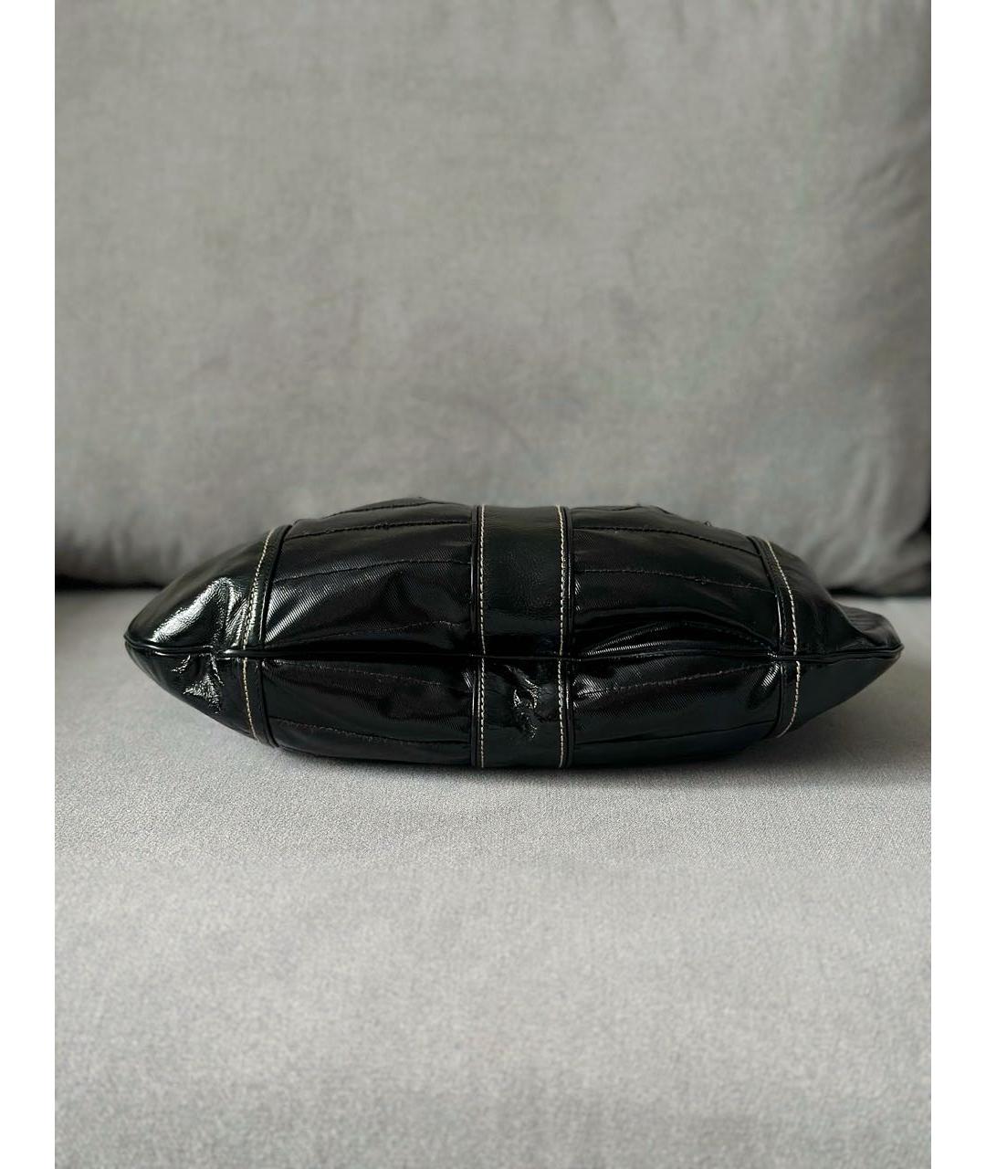GUCCI Черная сумка с короткими ручками из лакированной кожи, фото 6