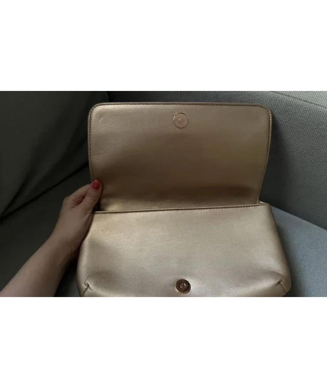 LOVE MOSCHINO Бежевая кожаная сумка через плечо, фото 2