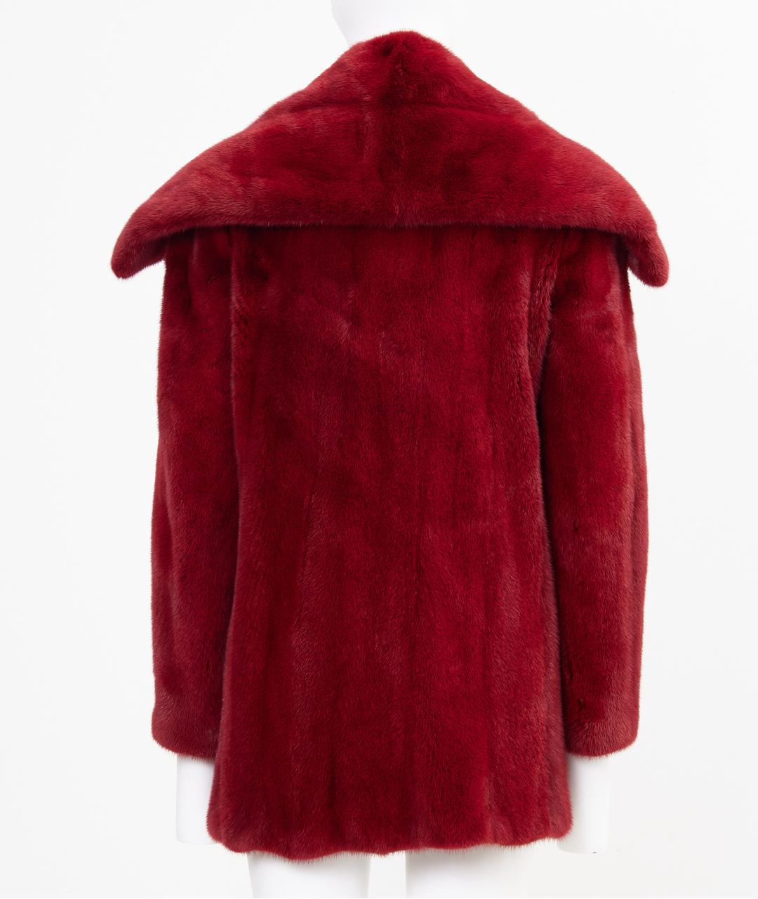 CHRISTIAN DIOR Бордовая меховая шуба, фото 2