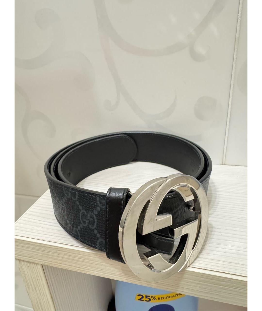 GUCCI Черный ремень, фото 4