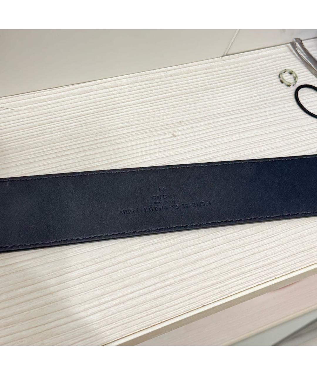 GUCCI Черный ремень, фото 3