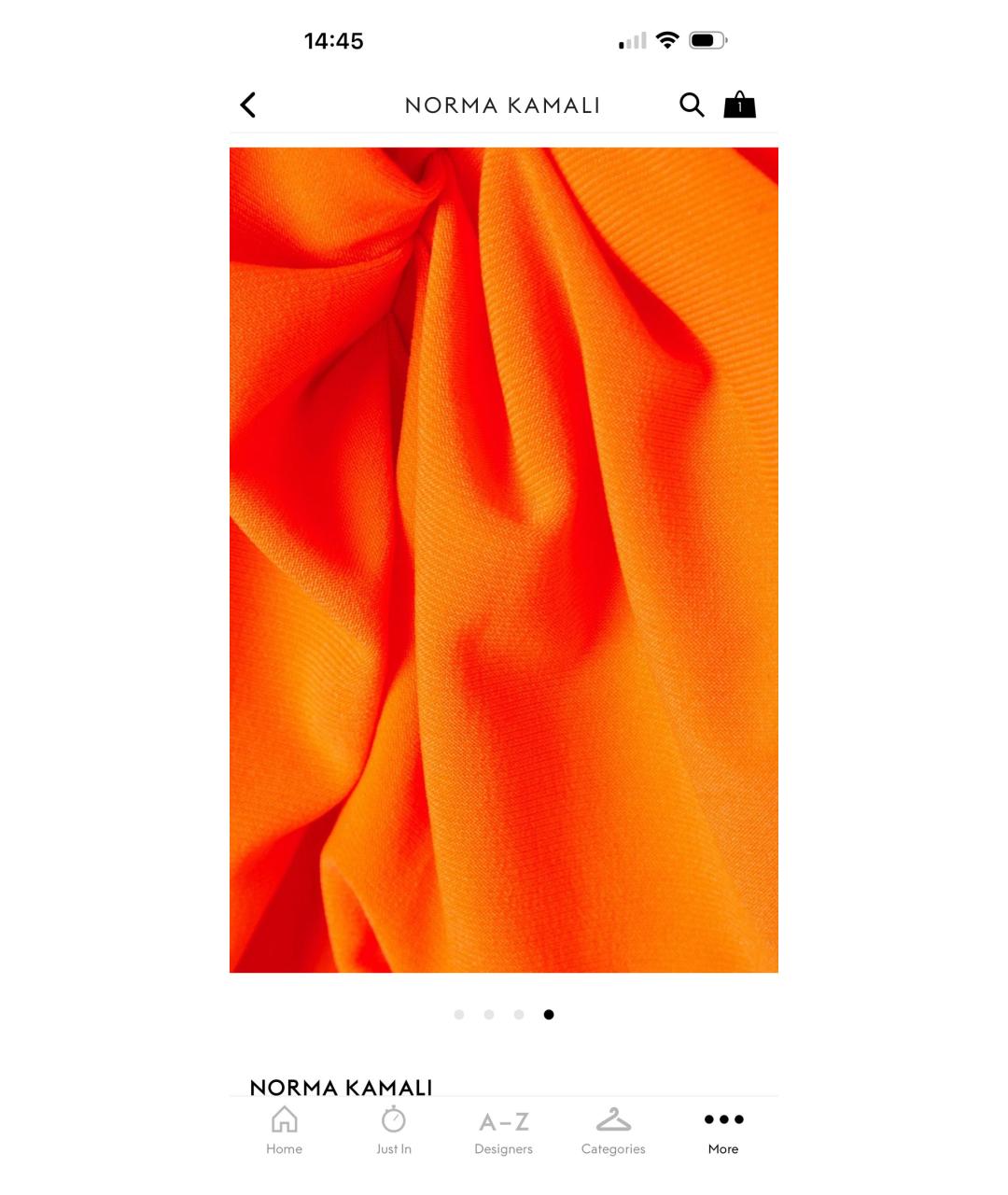 NORMA KAMALI Оранжевая футболка, фото 3