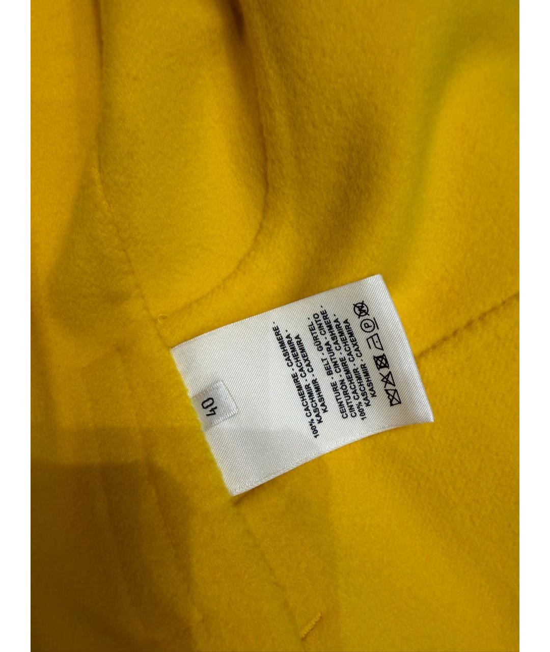 HERMES Желтое кашемировое пальто, фото 5