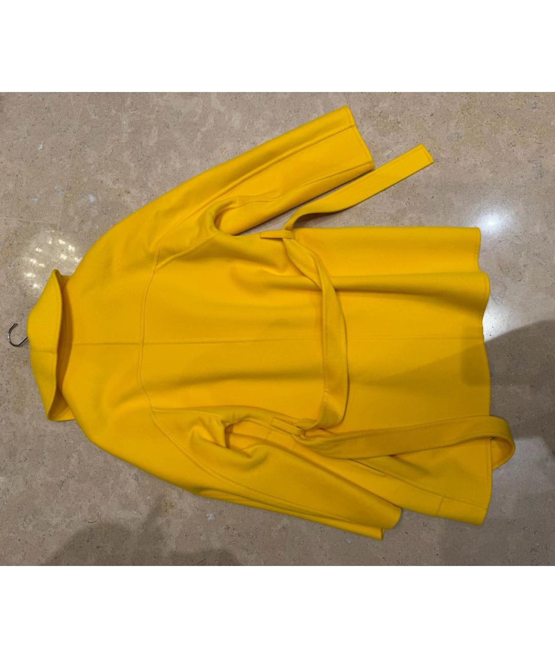 HERMES Желтое кашемировое пальто, фото 2