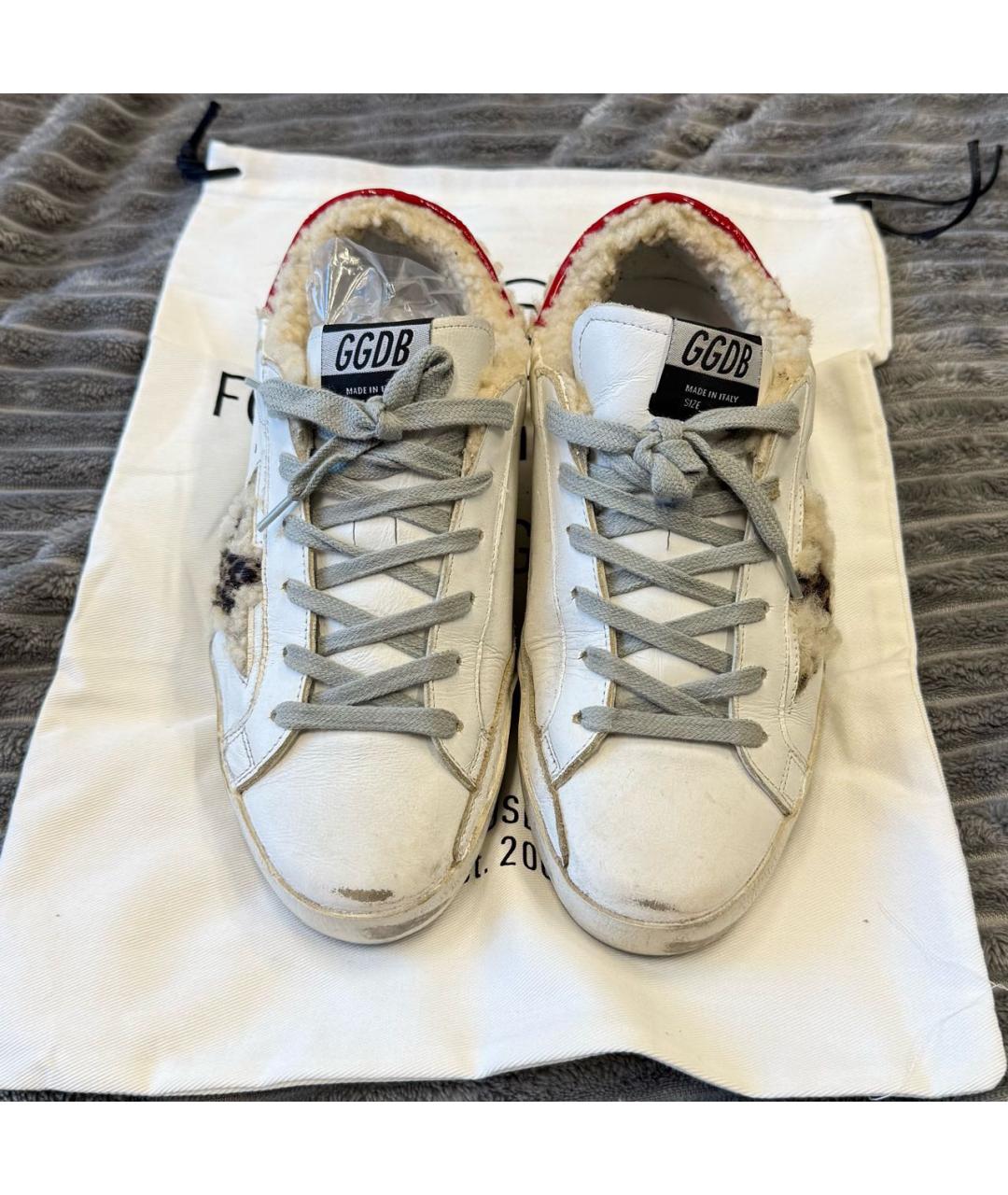 GOLDEN GOOSE DELUXE BRAND Белые кожаные кеды, фото 4