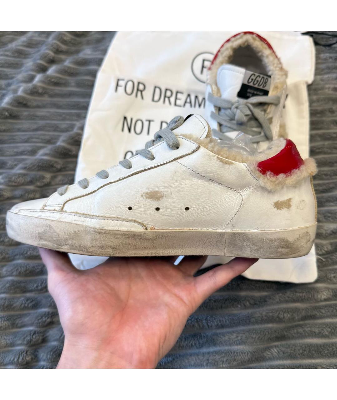 GOLDEN GOOSE DELUXE BRAND Белые кожаные кеды, фото 2