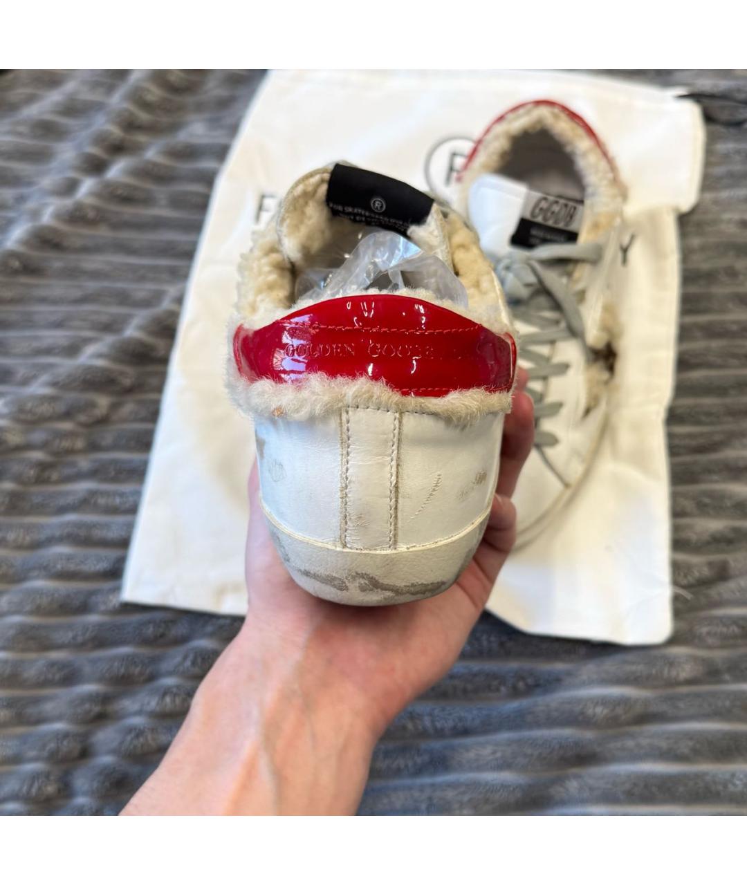 GOLDEN GOOSE DELUXE BRAND Белые кожаные кеды, фото 3