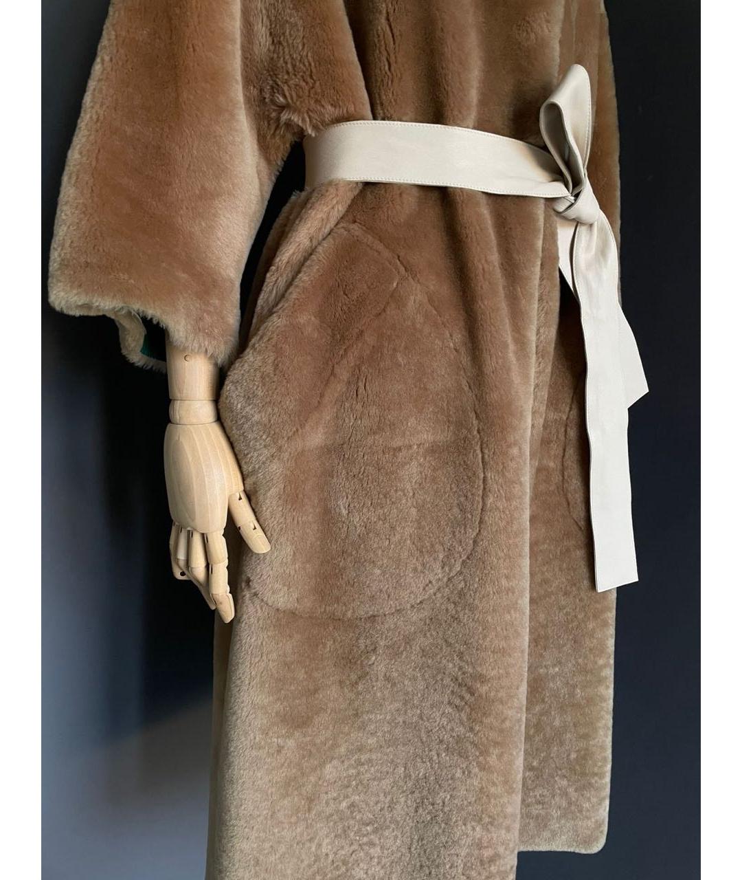 ROCHAS Зеленая меховая дубленка, фото 6