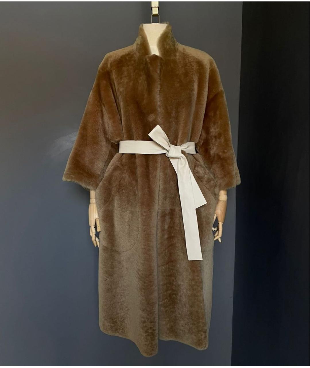 ROCHAS Зеленая меховая дубленка, фото 9