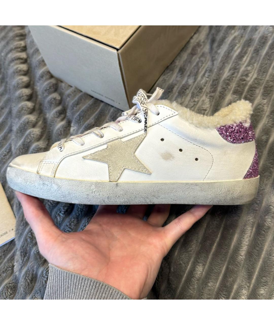 GOLDEN GOOSE DELUXE BRAND Белые кожаные кеды, фото 9