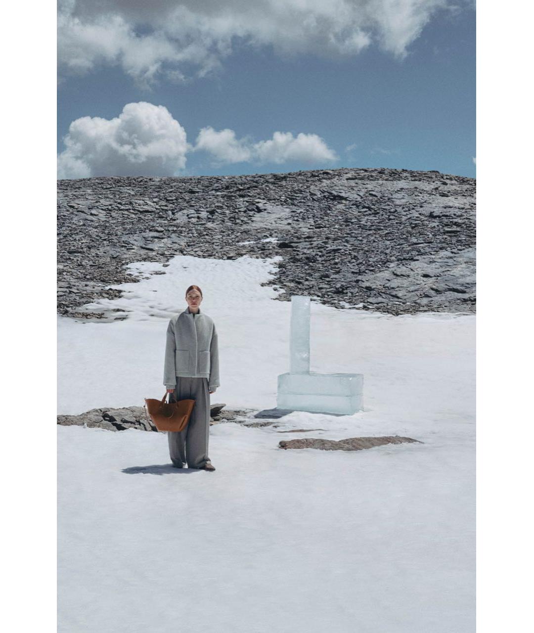 POLENE Коричневая кожаная сумка тоут, фото 4